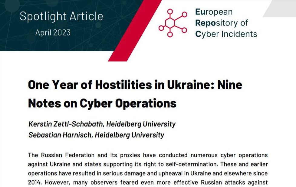 One Year of Hostilities in Ukraine: Nine Notes on Cyber Operations